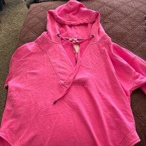 Pink hoodie pilcro Anthropologie